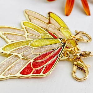 1 Shimmery Butterfly Wing Zipper Pull, Butterfly Wing Planner Charm, Butterfly Zipper Charm, Butterfly Gifts, Zipper Pulls for Purses
