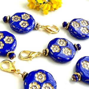 1 Posy Zipper Pull: Czech Glass Beads, Handmade Charm, Dressy Zipper Charm for Sweaters or Purses