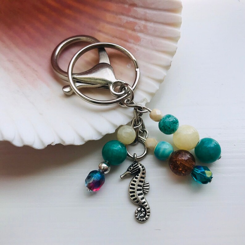 Sale Seahorse Keychain Keychains for Women Purse Charm Etsy