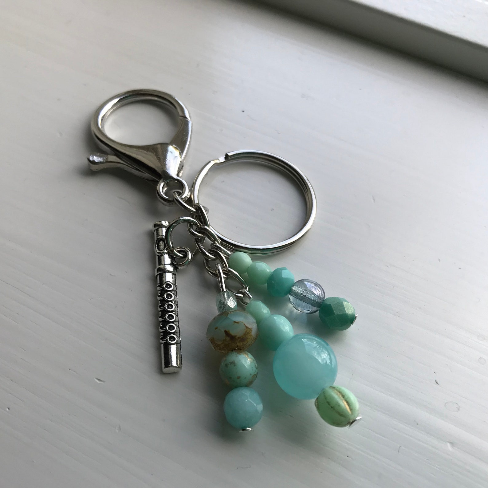 Flute Keychain Keychains for Women Music Keychain Flute Etsy