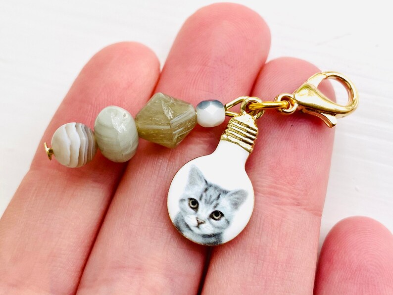 Cat Zipper Pull Cat Accessories for Women Cat Planner Charm Etsy