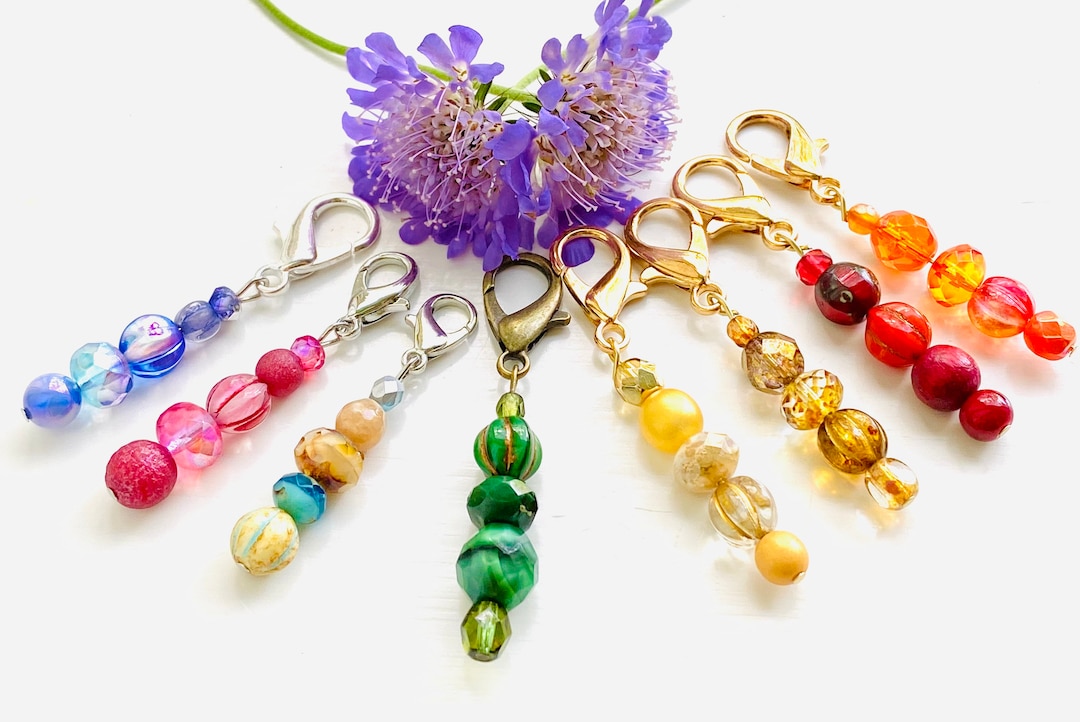 Beaded Zipper Pull Charm Bird Crochet Stitch Marker Key Chain, Wallet, or  Purse Charm , Mother's Day Gift 