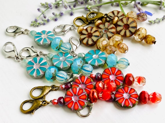 1 Posy Zipper Pull, Zipper Pulls for Purses, Zipper Pull Charm