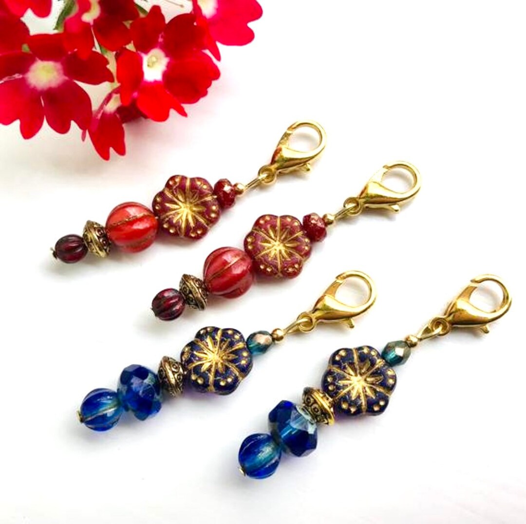 1 Starry Night Zipper Pull, Zipper Charms, Star Zipper Charm, Celestial