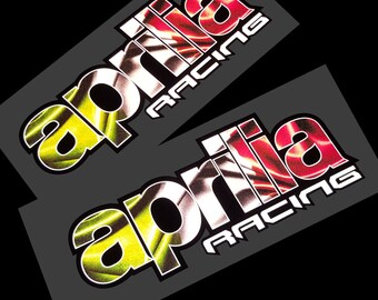 Aprilia Racing style RS4 Motorcycle graphics stickers decals x rectangle 2 PCS