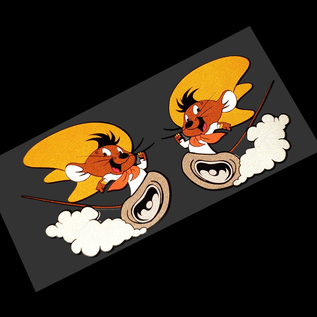 Speedy Gonzales Mouse Run REFLECTIVE Stickers Decals Etsy