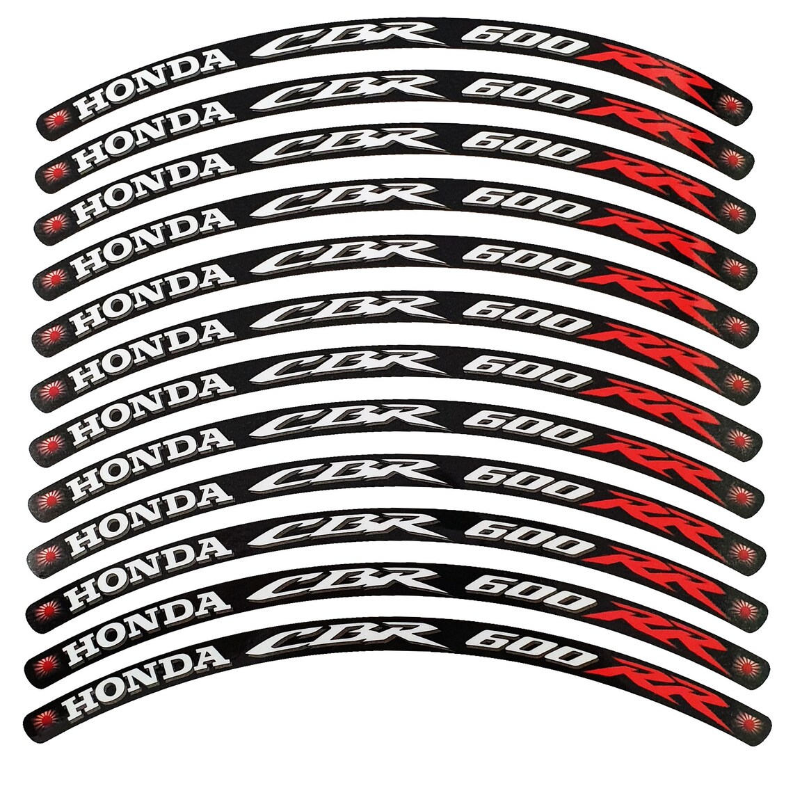 CBR 600 RR Honda motorcycle wheel rim decals graphics x 12 Etsy