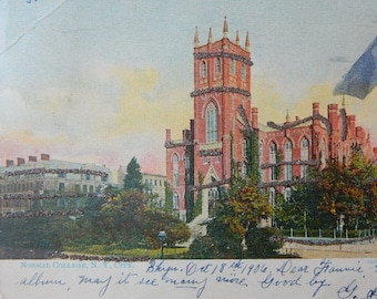 New York City. Normal College-Postmarked, Brooklyn, New York-1906