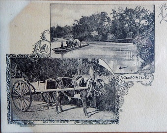 Atlanta, Georgia. A Georgia Ferry. An Ox Cart. 1905