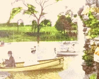 Mitchell Park Milwaukee WI - Cartão postal vintage da década de 1910