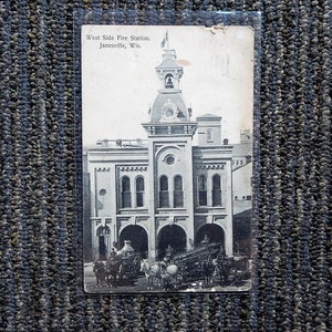 Janesville, Wisconsin. Brandweerkazerne Westzijde. 1910