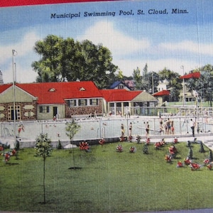 St. Cloud, Minnesota. Gemeentelijk zwembad. Jaren 40
