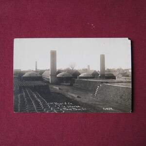 Paw Paw, Illinois. J. M. Beal & Co. Tile Works-RPPC anni '20