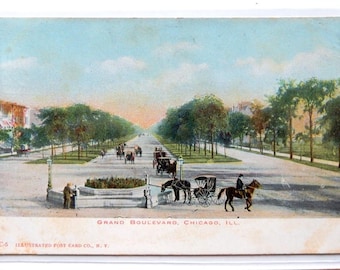 Chicago, Illinois. Grand Boulevard. 1906 Illustrated Post Card Co.