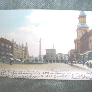 Racine, Wisconsin. Monumentenplein-1906