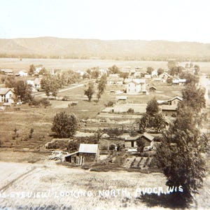 Avoca, Wisconsin. Vogelperspectief op zoek naar het noorden. 1908