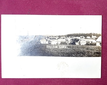 Random Lake Wisconsin RPPC: 1910s Town View