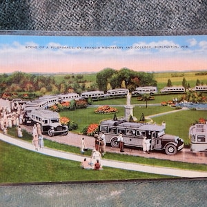 Burlington, Wisconsin. Peregrinação Mosteiro e Colégio de São Francisco. 1920-30?