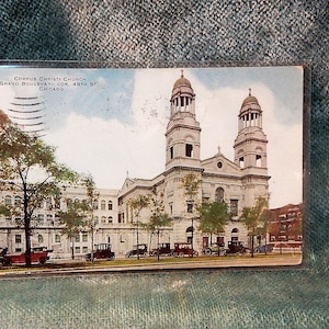 Chicago, Illinois. Igreja Corpus Christi. Grand Boulevard Cor. 49th Street. 1915