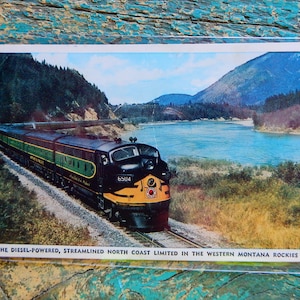 Western Montana Rockies-Diesel Powered Streamlined North Coast Limited. 1952