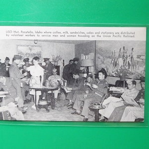 Union Pacific Railroad Company-USO Hut Pocatello, Idaho. Années 30-40