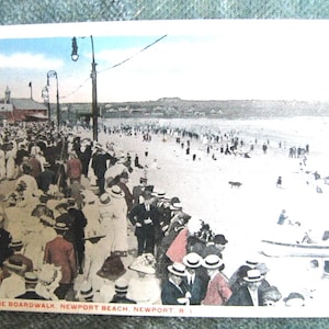 Newport, Rhode Island. Newport Beach: langs de promenade. 1918