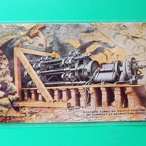 Georgetown, Colorado. Sigafoos Eight Foot Rotary Tunneling Machine-Primeiro contrato. 1909