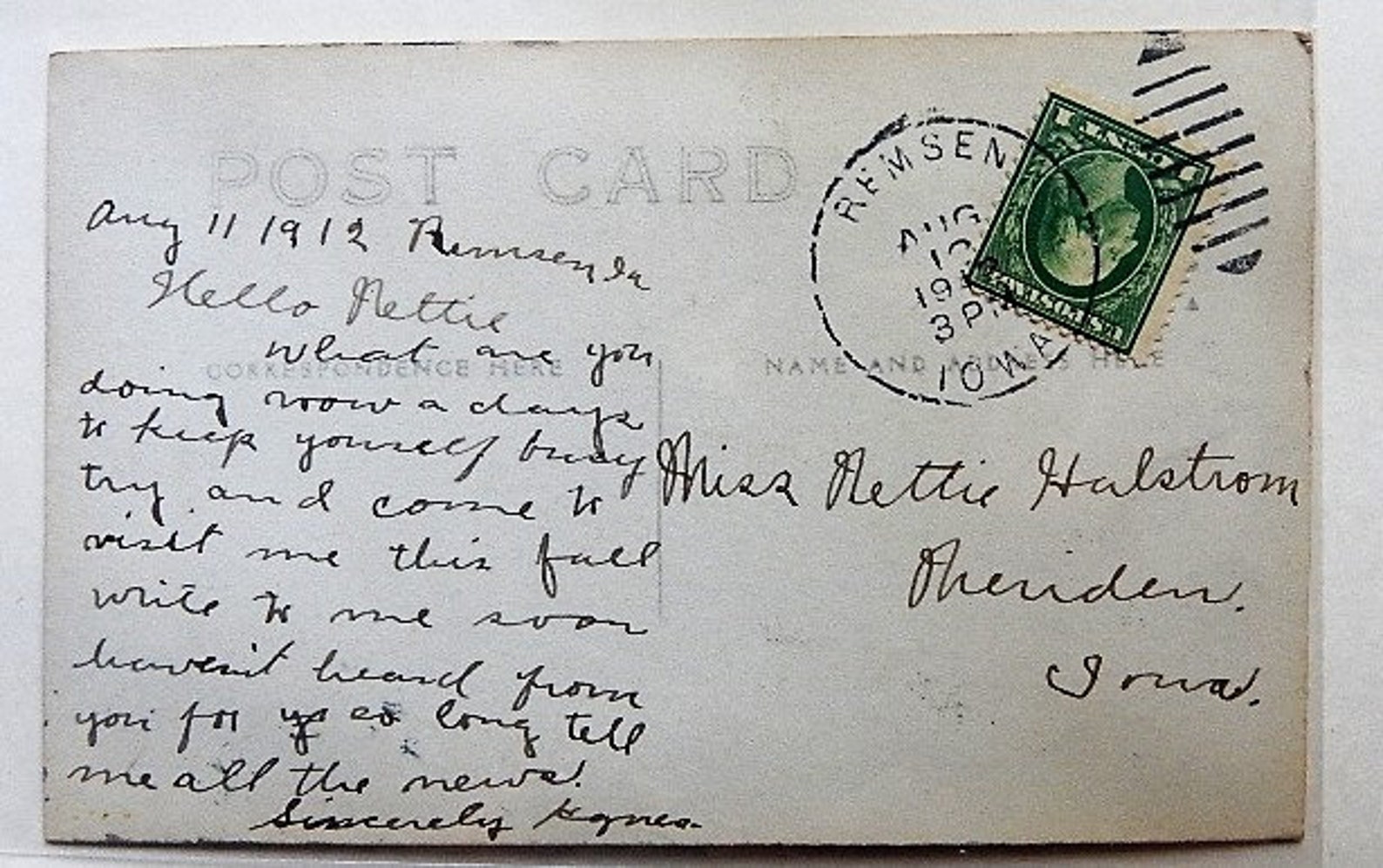 RPPC of Remsen Iowa. 1912 German Savings Bank Etsy