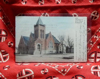 Rockford, Illinois. Winnebago Street-M. E. Church. 1907