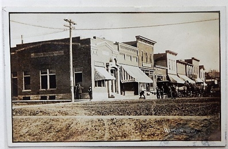RPPC of Remsen, Iowa. 1912 German Savings Bank Etsy
