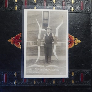 Meer dan 7 & 1/2 FT, recht verdeeld over de punt naar de punt van elke hoorn. RPPC