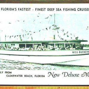 Clearwater Beach, Florida. Fräulein Buckeye III - Hochseeangeln. um 1940-50er ?