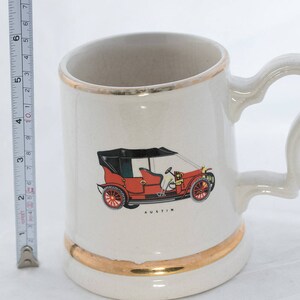 Vintage Porcelain Beer Mug, 24 Carat Gold Plated Mug, Prince WIlliam Austin Car Mug, Collectable Bar Ware, Metal Home Decor, Christmas Gift image 5
