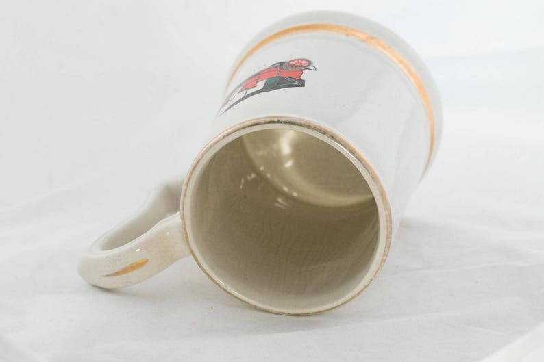 Vintage Porcelain Beer Mug, 24 Carat Gold Plated Mug, Prince WIlliam Austin Car Mug, Collectable Bar Ware, Metal Home Decor, Christmas Gift image 3