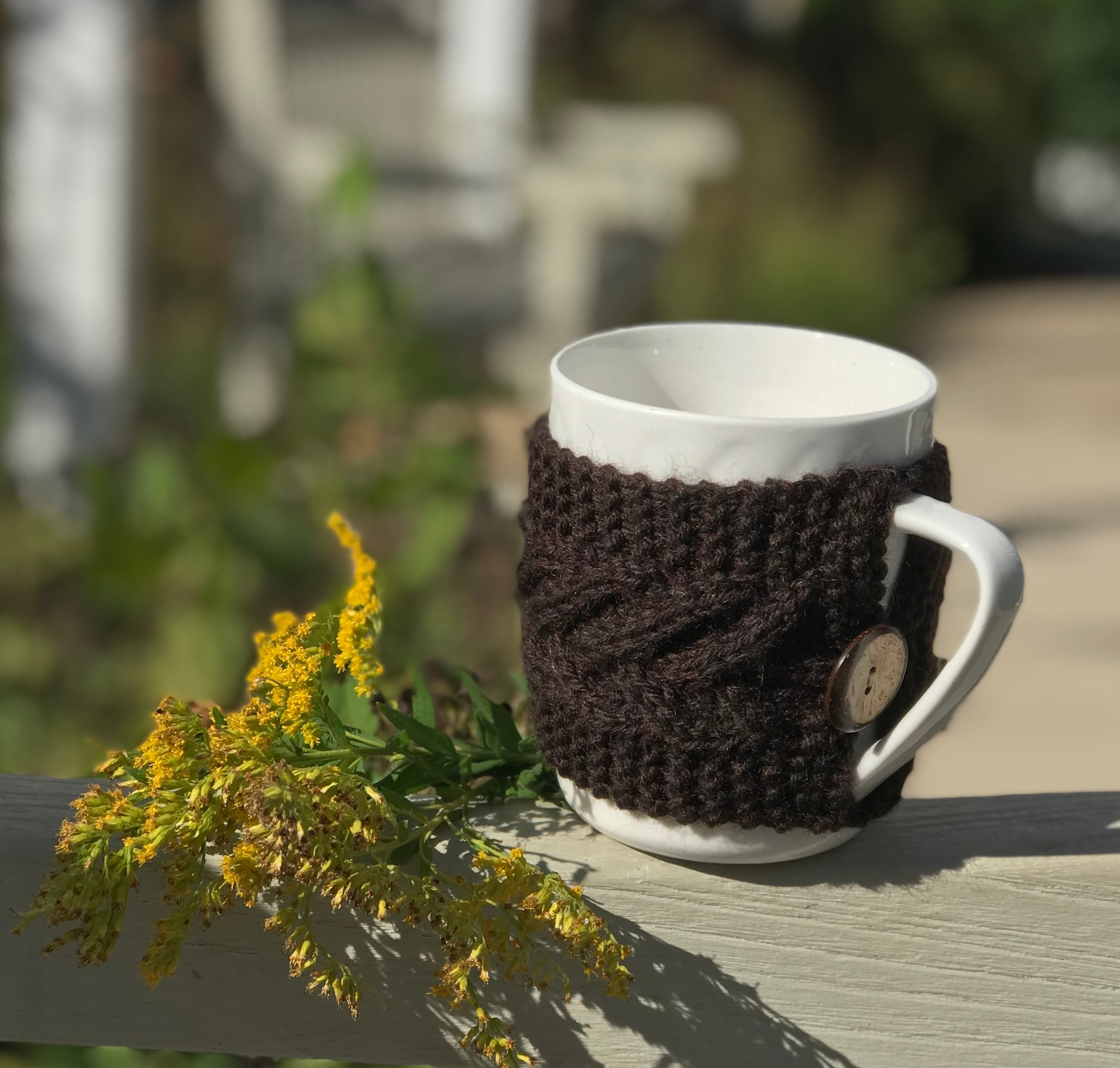Mug Cozy Crochet Mug Wrap Mug Warmer Farmhouse Coffee Cozy Tea Cozy Cup  Cozy Mug Sweater Made to Order 