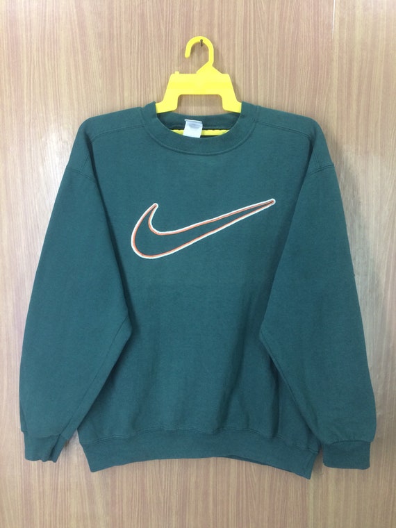 Vintage Nike Swoosh Big Logo Embroidery Sweatshirts Medium | Etsy