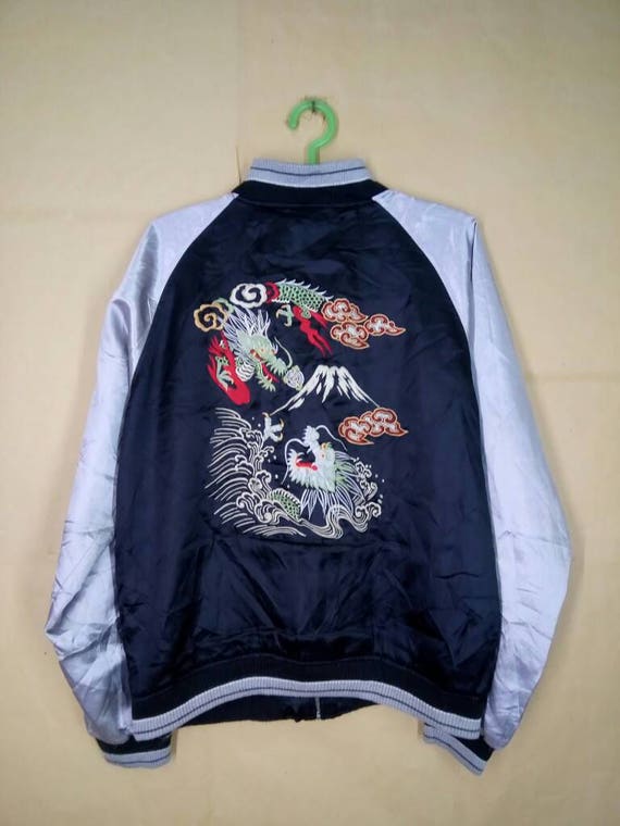 Vintage Sukajan Jacket Embroidered Dragon Souvenir Japan Etsy Vintage Sukajan Jacket Embroidered Dragon Souvenir Japan Etsy