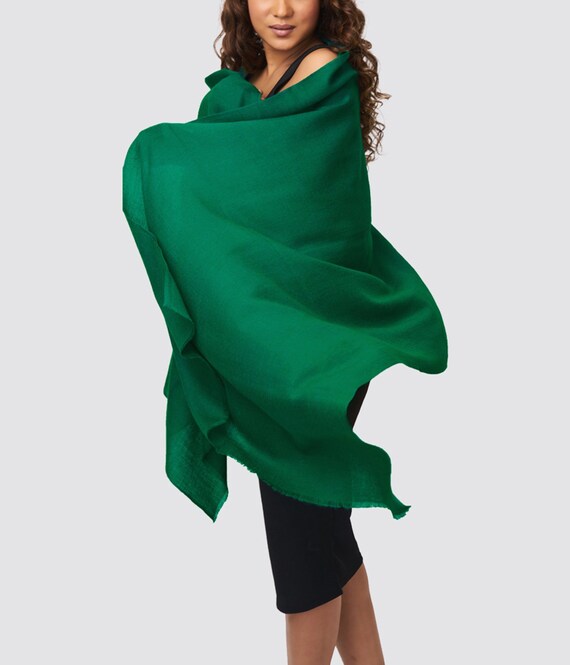 emerald green cashmere scarf