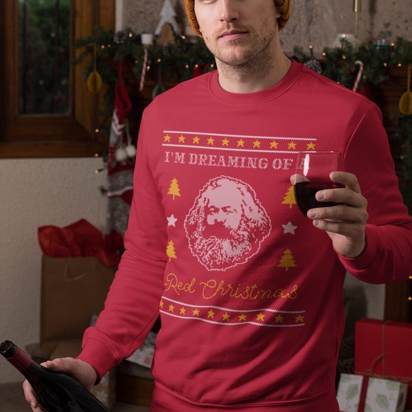 Karl Marx - I'm dreaming of a red Christmas - Philosophy Ugly Xmas Sweater