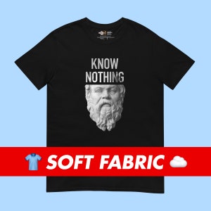 Socrates weet niets - Universiteit Socrates T-shirt voor filosofieleraren, studenten, professoren, boeken, grappig filosoof Griekenland cadeau