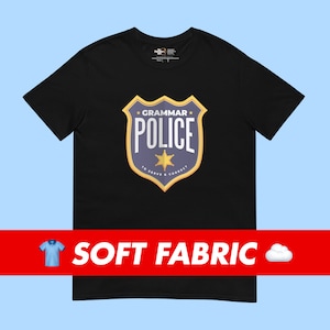 Grammar Police - University campus t-shirt for philosophy historians teachers students professors gift idea English teacher language school