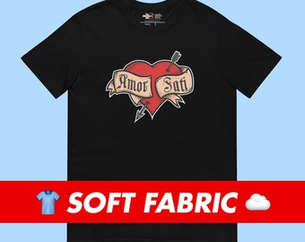 Nietzsche Philosophie Amor Fati Tatouage Coeur Stoïcisme Latin Carpe Diem T-Shirt Cadeau Pour Philosophes Livres Nerds Étudiants Enseignants