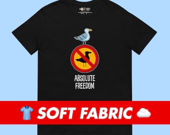 Sartre Liberté Absolue T-Shirt pour Philosophie Professeurs Etudiants Livres Philosophes Cadeau Mouette Existentialisme Français Anarchie