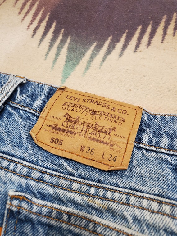 1990s Levi's 505 Orange Tab Blue Denim Jeans Size… - image 6