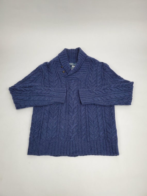 Vintage Polo Ralph Lauren Shawl Collar Merino Wool