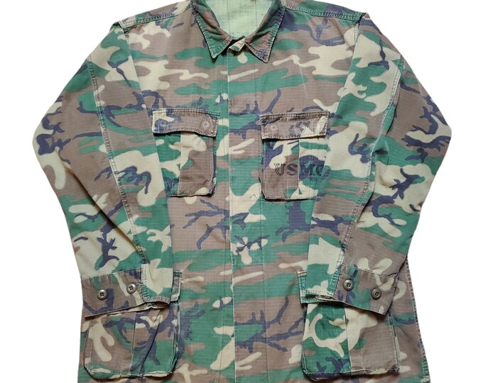 1970s/1980s USMC ERDL Camo BDU Shirt Size Xl/xxl - Etsy India