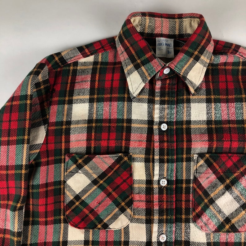 Vintage 1970s JC Penney Big Mac Flannel Shirt Made in USA | Etsy