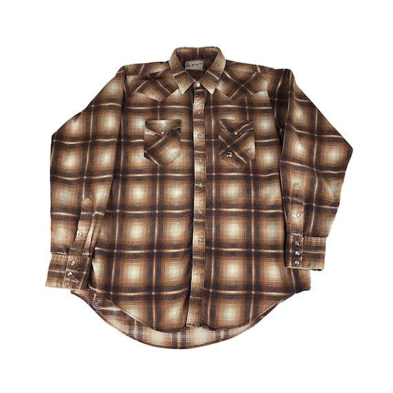 1970s Tru-West Rockmount Ranch Wear Flannel Wester