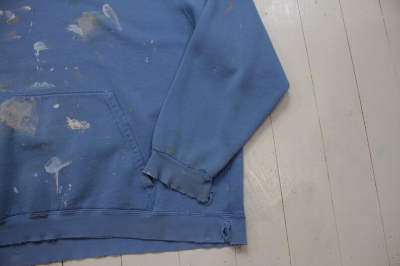 2000s Y2K Nike Mid Check Center Swoosh Distressed Painters Hoodie