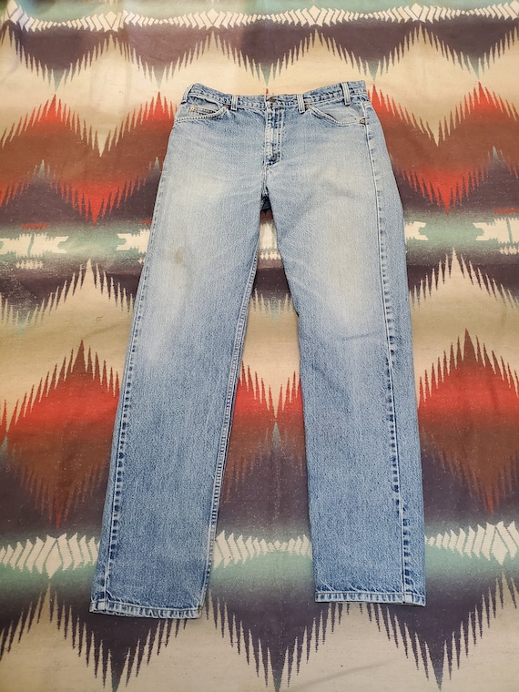 1990s Levi's 505 Orange Tab Blue Denim Jeans Size… - image 2